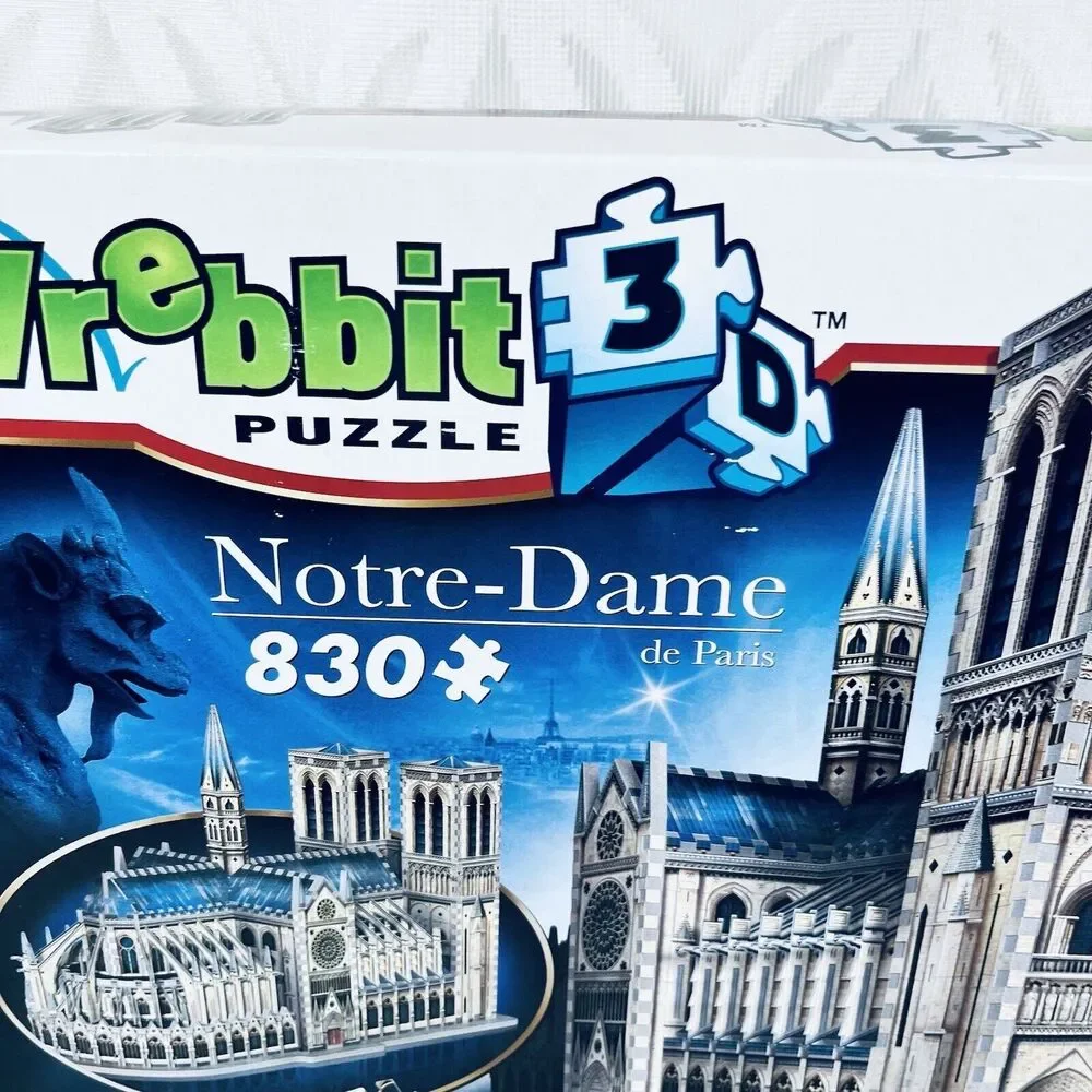 Wrebbit 3D Notre-Dame de‎ Paris 830 Piece 3D Jigsaw Puzzle